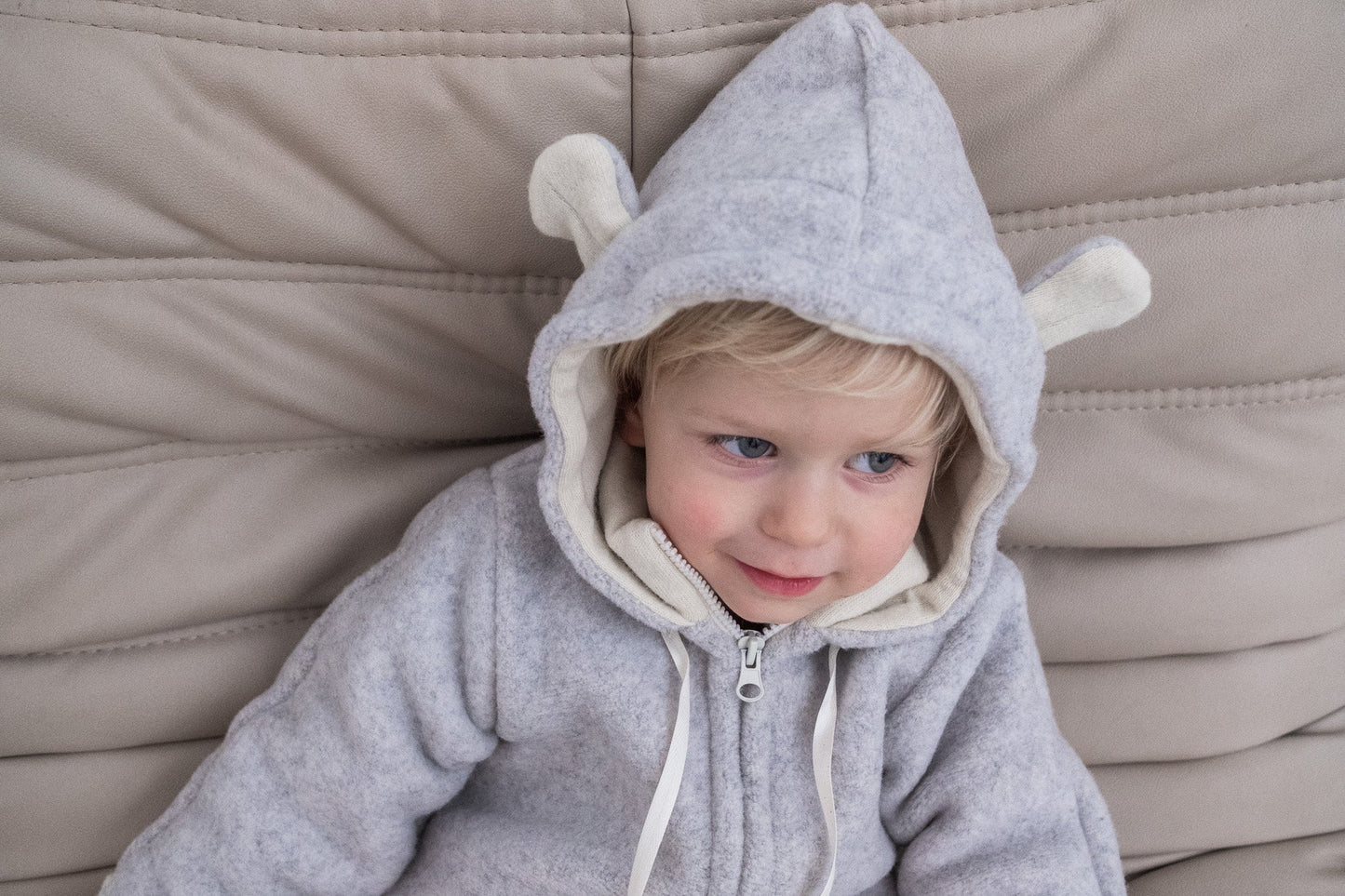 Baby/Kid Virgin Wool Jacket - Grey-3