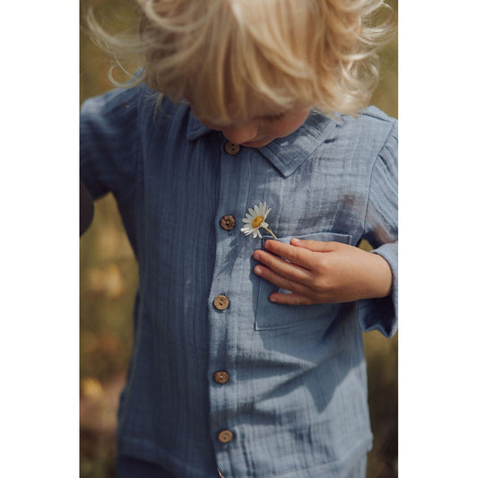 Organic Shadow Blue Shirt-0