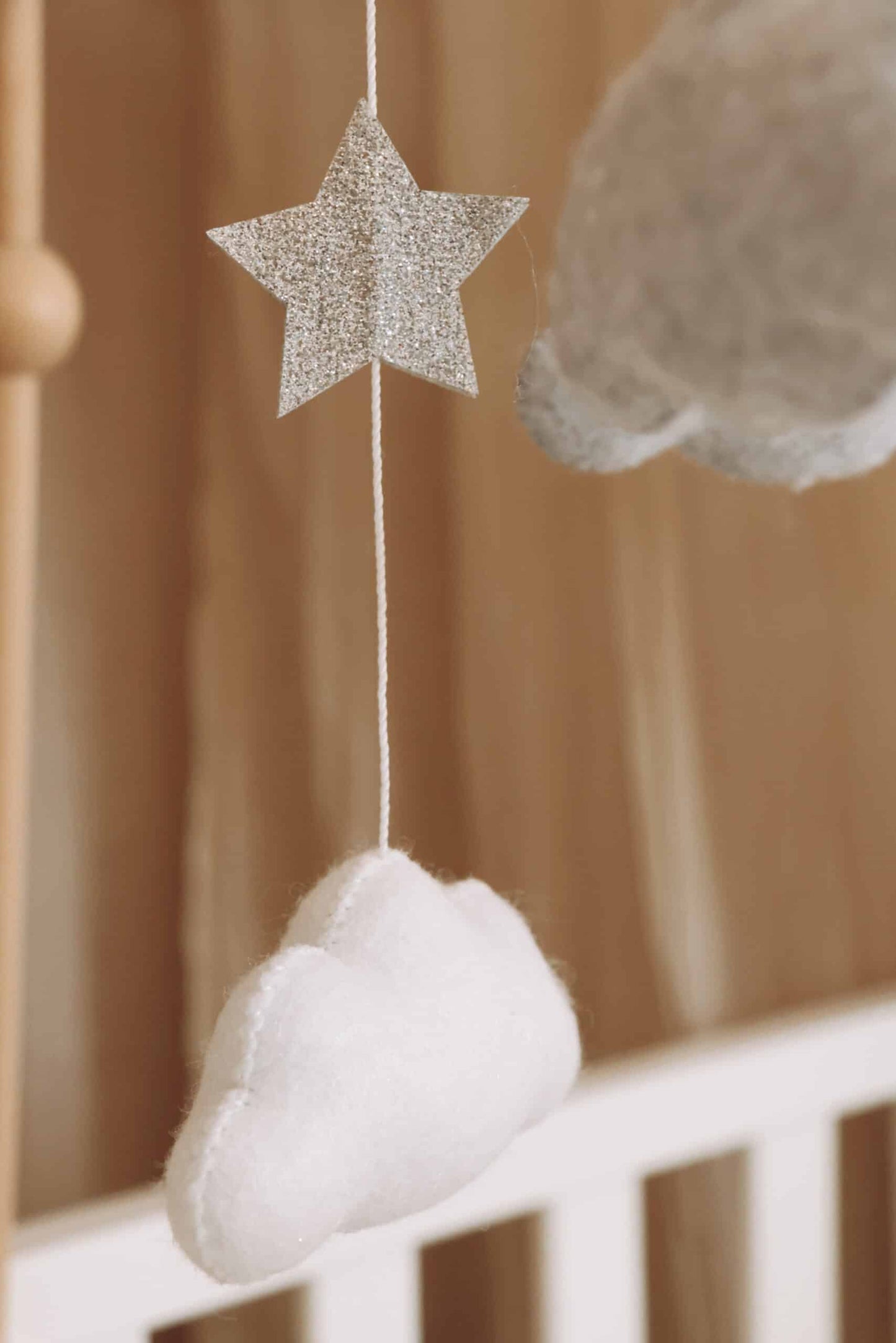 Handmade Moon And Stars baby mobile