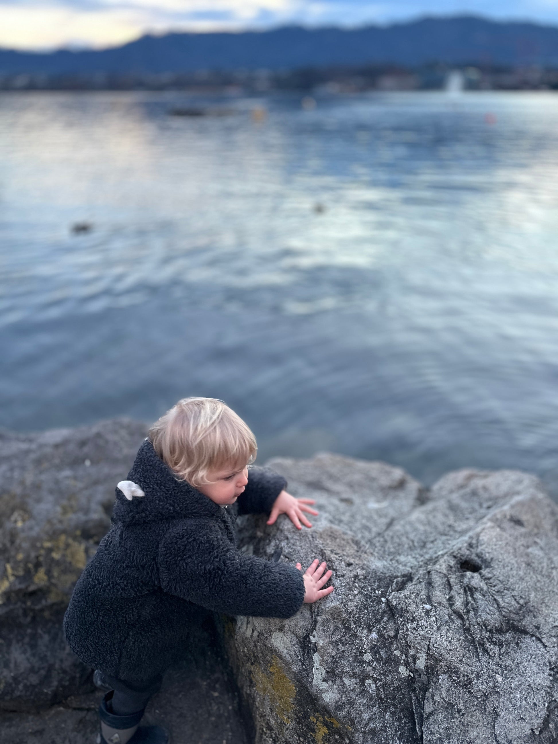 Baby/Kid Virgin Wool Jacket - Charcoal-3