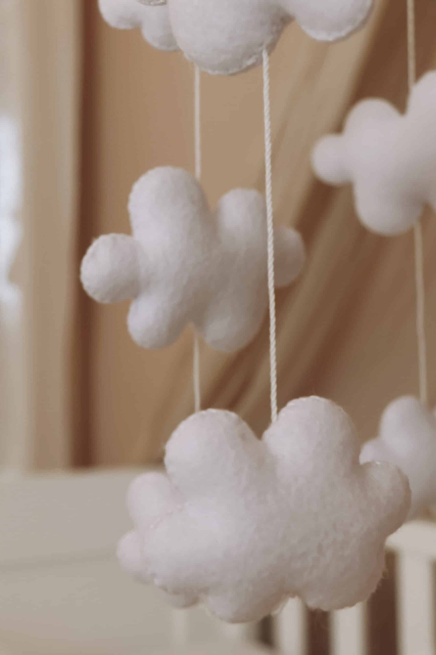 Handmade Clouds baby mobile