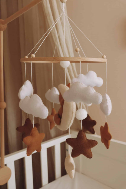 Handmade Sleeping Teddy baby mobile