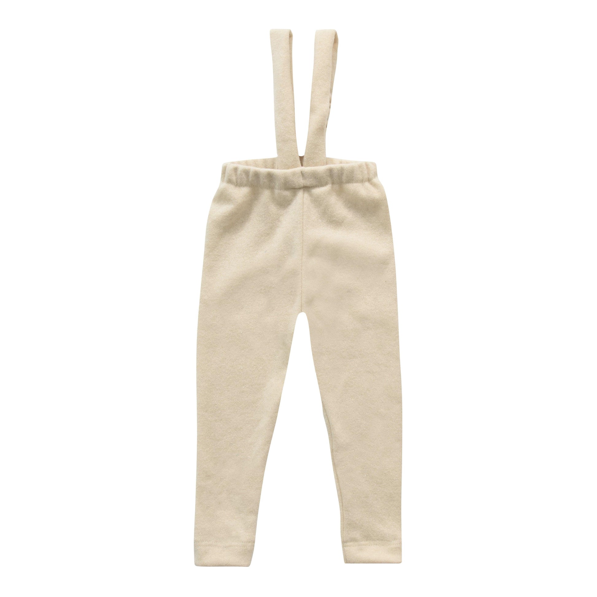 Woolen Pants with Suspenders - Cream-1