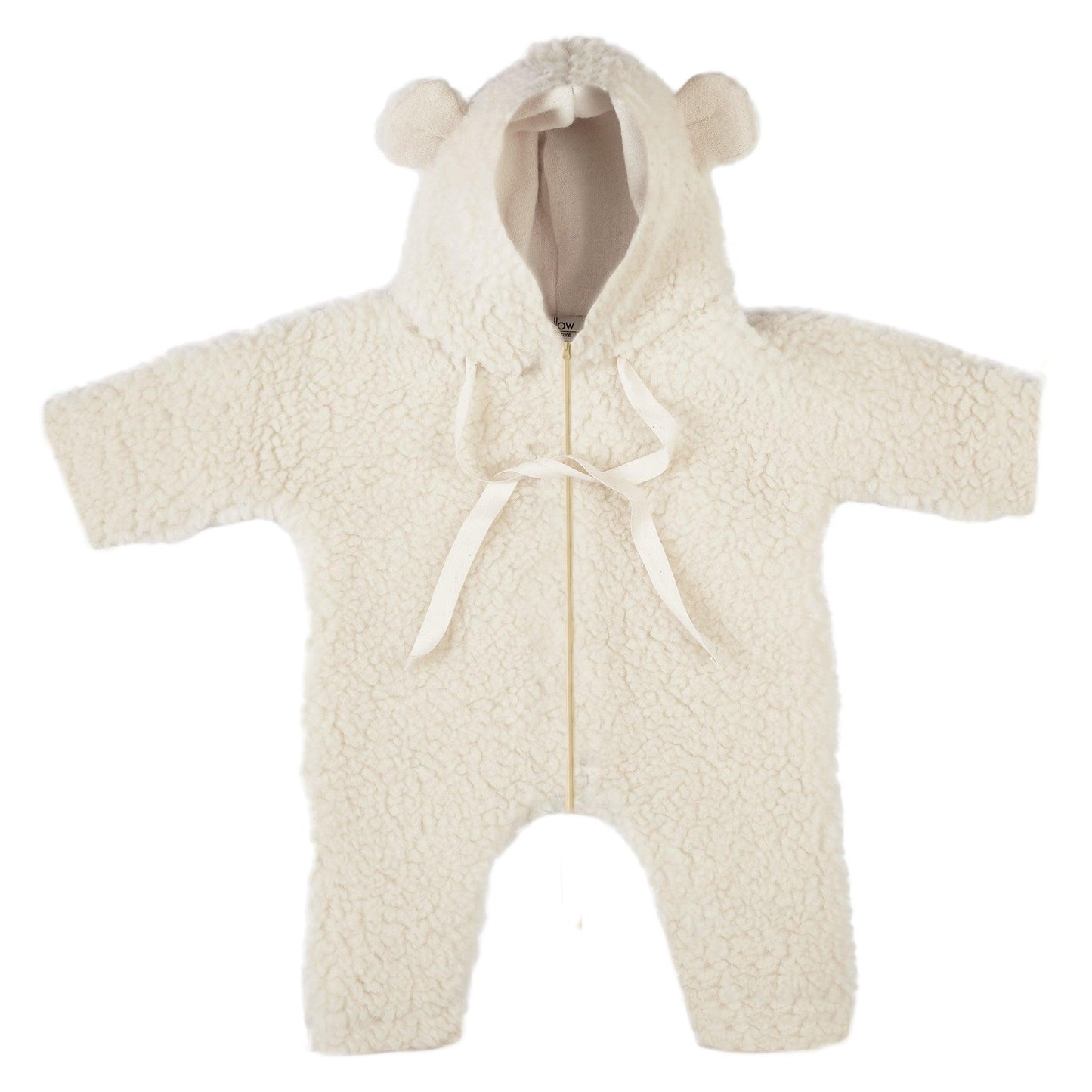 Baby/Kid Virgin Wool Overall - White-1