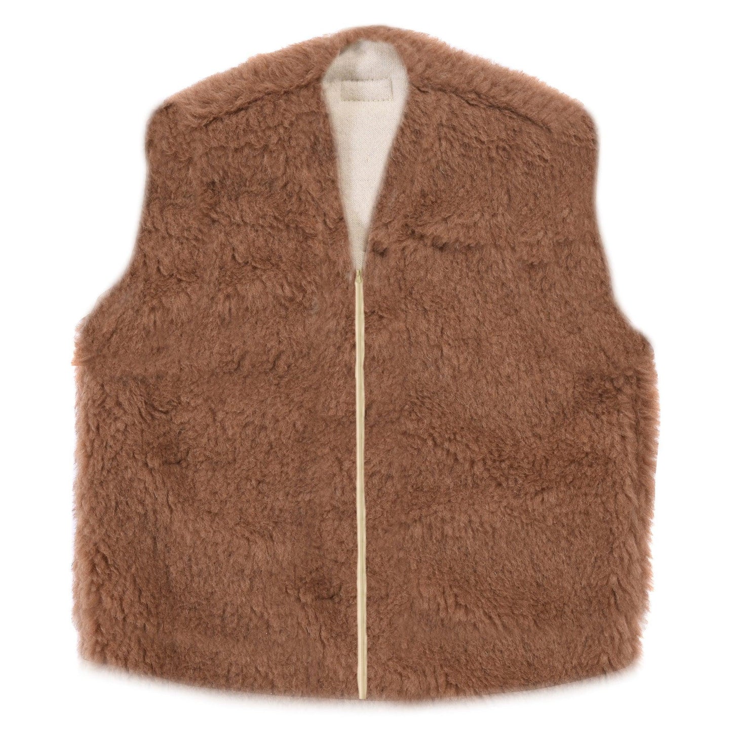 Baby/Kid Virgin Wool Vest - Brown-1