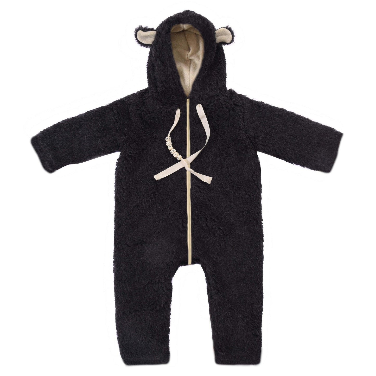 Baby/Kid Virgin Wool Overall - Charcoal-0