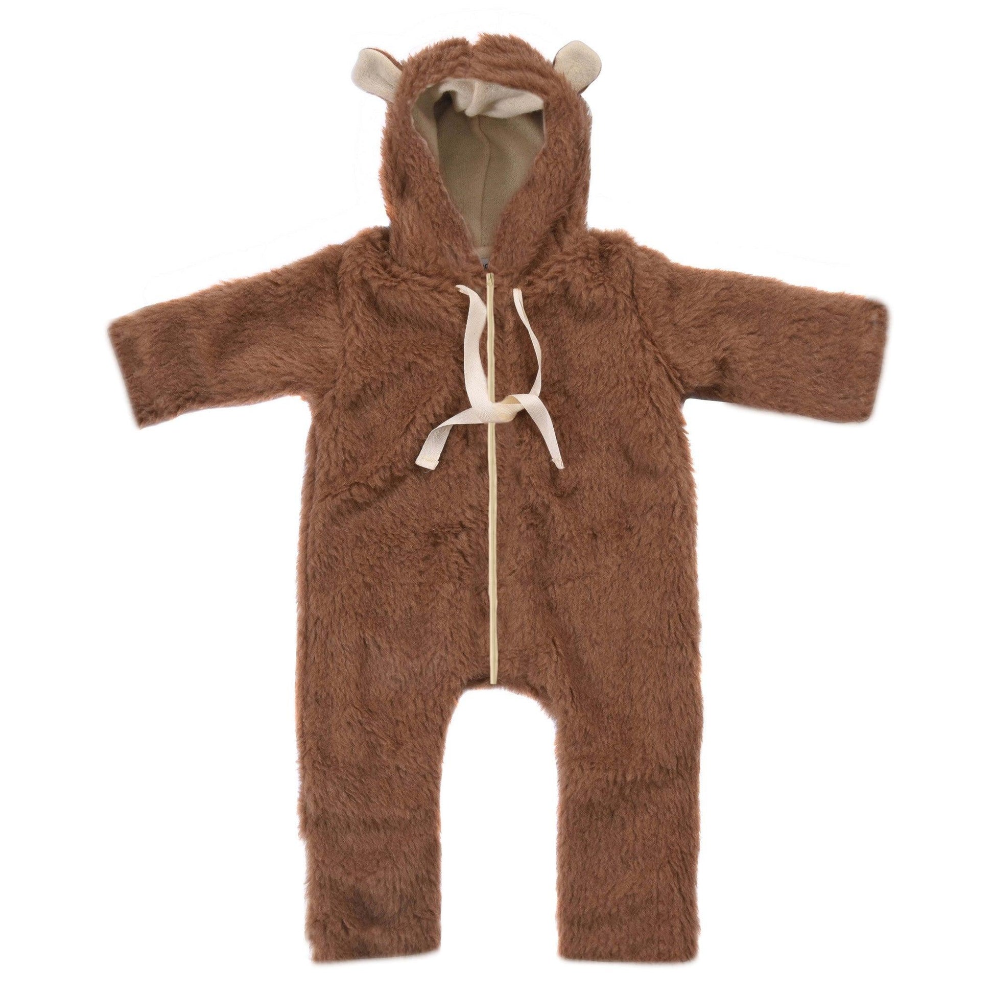Baby/Kid Virgin Wool Overall - Brown-1