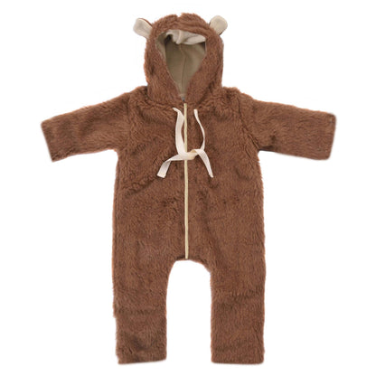 Baby/Kid Virgin Wool Overall - Brown-1