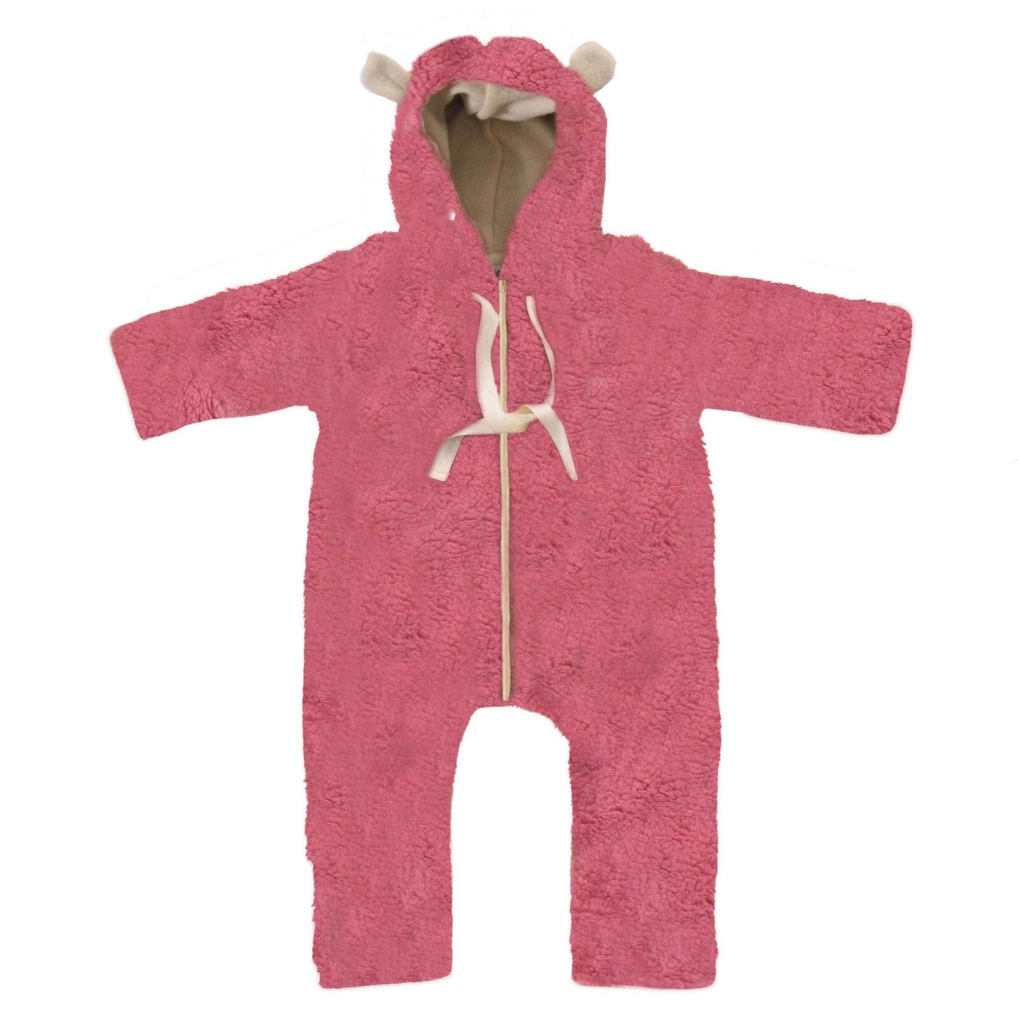 Baby/Kid Virgin Wool Overall - Pink-1