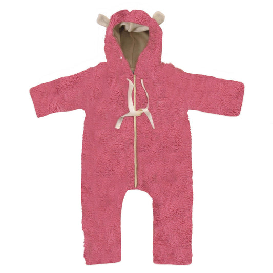 Baby/Kid Virgin Wool Overall - Pink-1