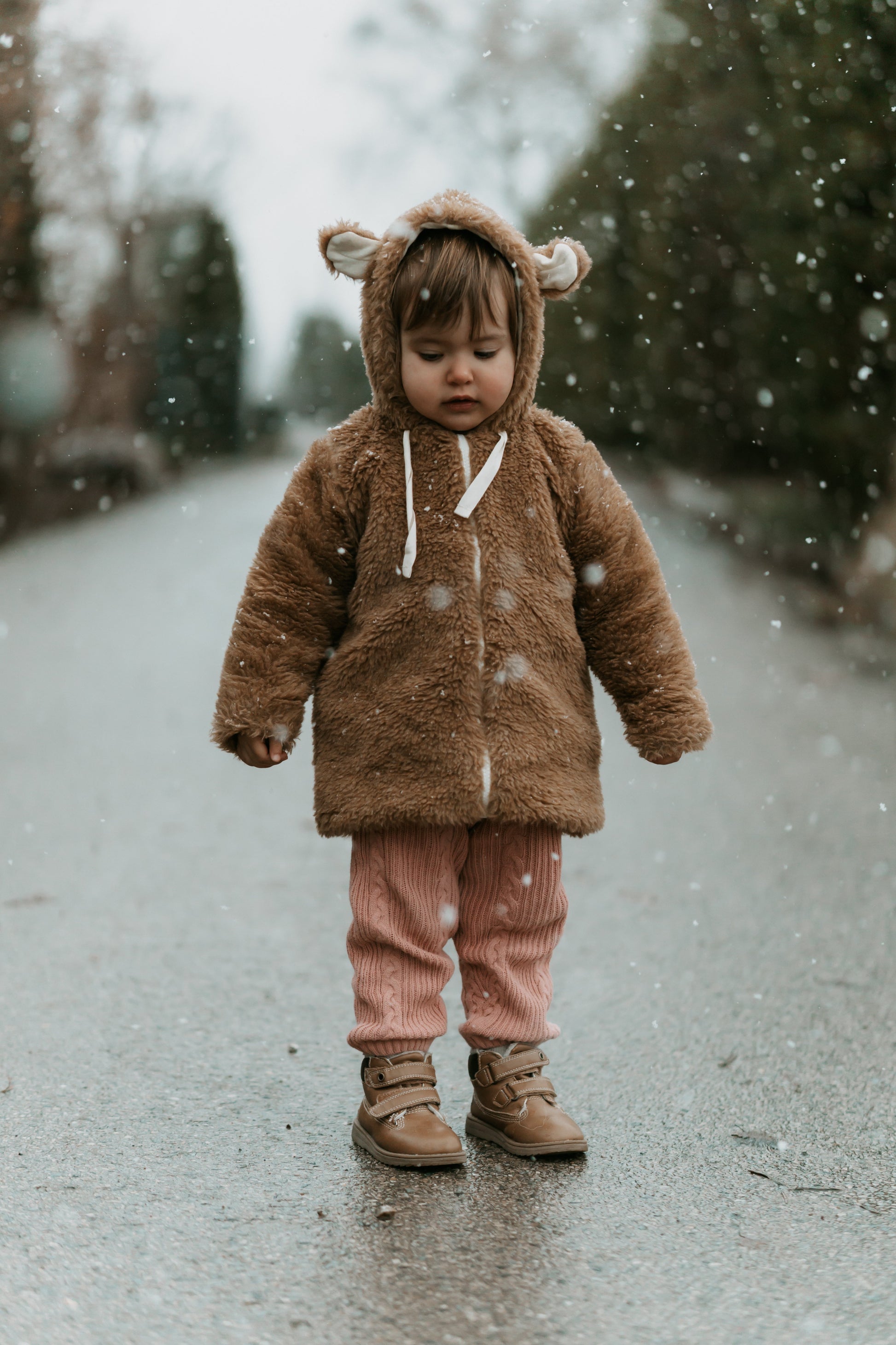 Baby/Kid Virgin Wool Jacket - Brown-0