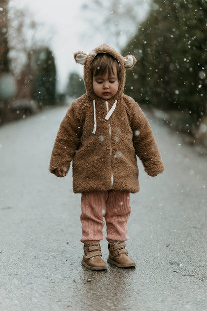 Baby/Kid Virgin Wool Jacket - Brown-0