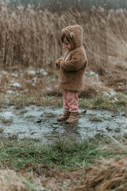Baby/Kid Virgin Wool Jacket - Brown-4
