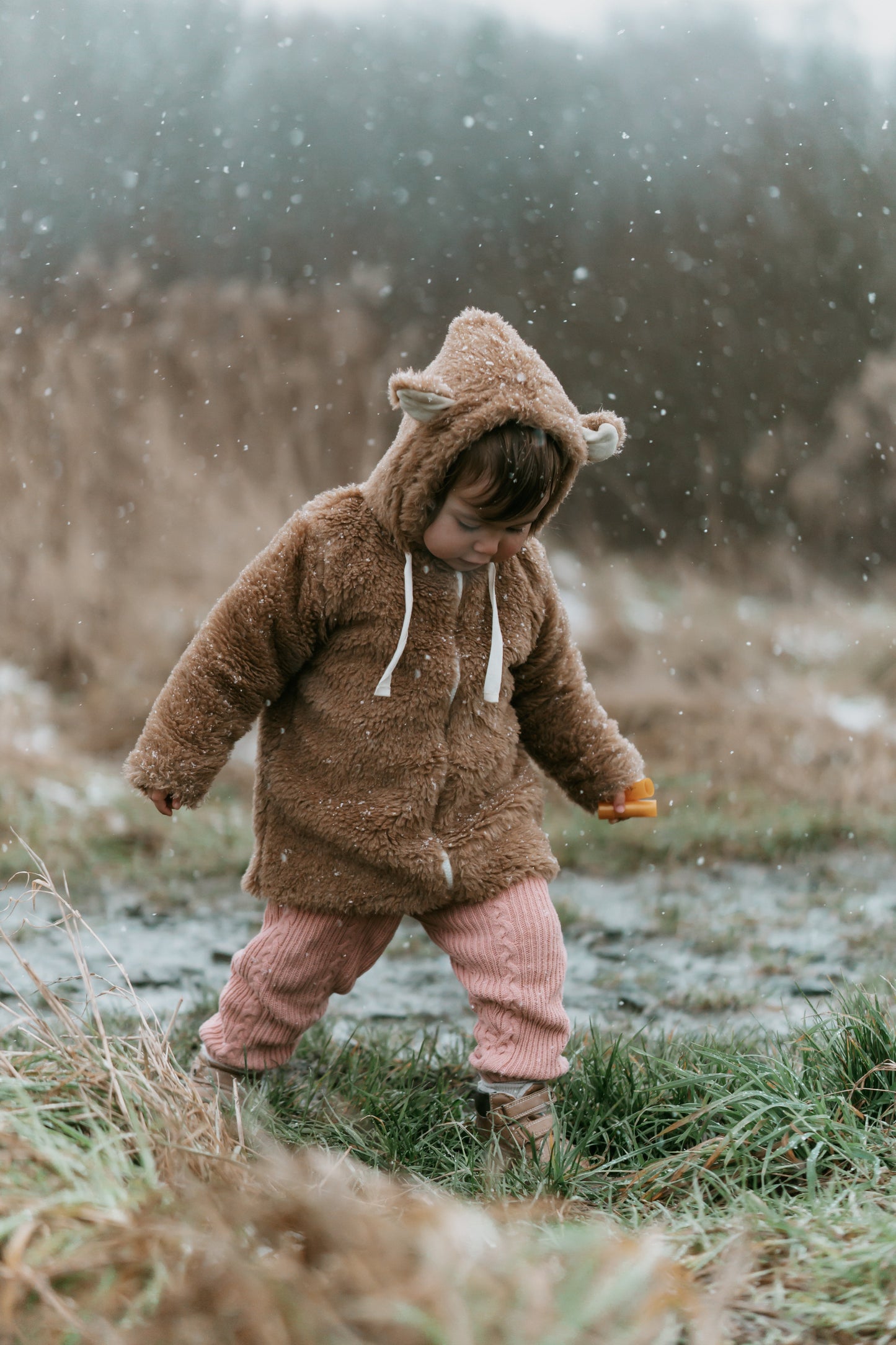 Baby/Kid Virgin Wool Jacket - Brown-1