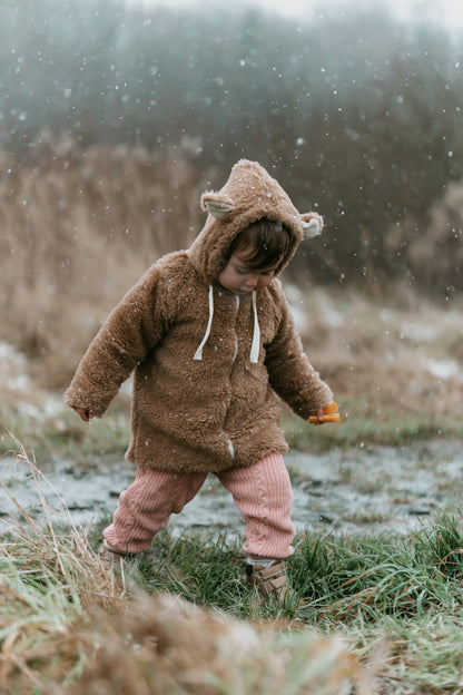 Baby/Kid Virgin Wool Jacket - Brown-1