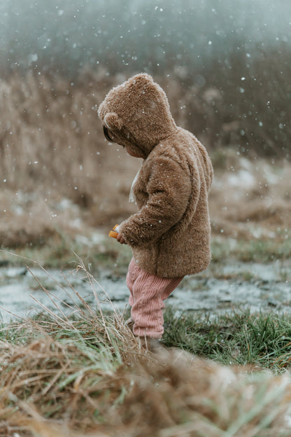 Baby/Kid Virgin Wool Jacket - Brown-2