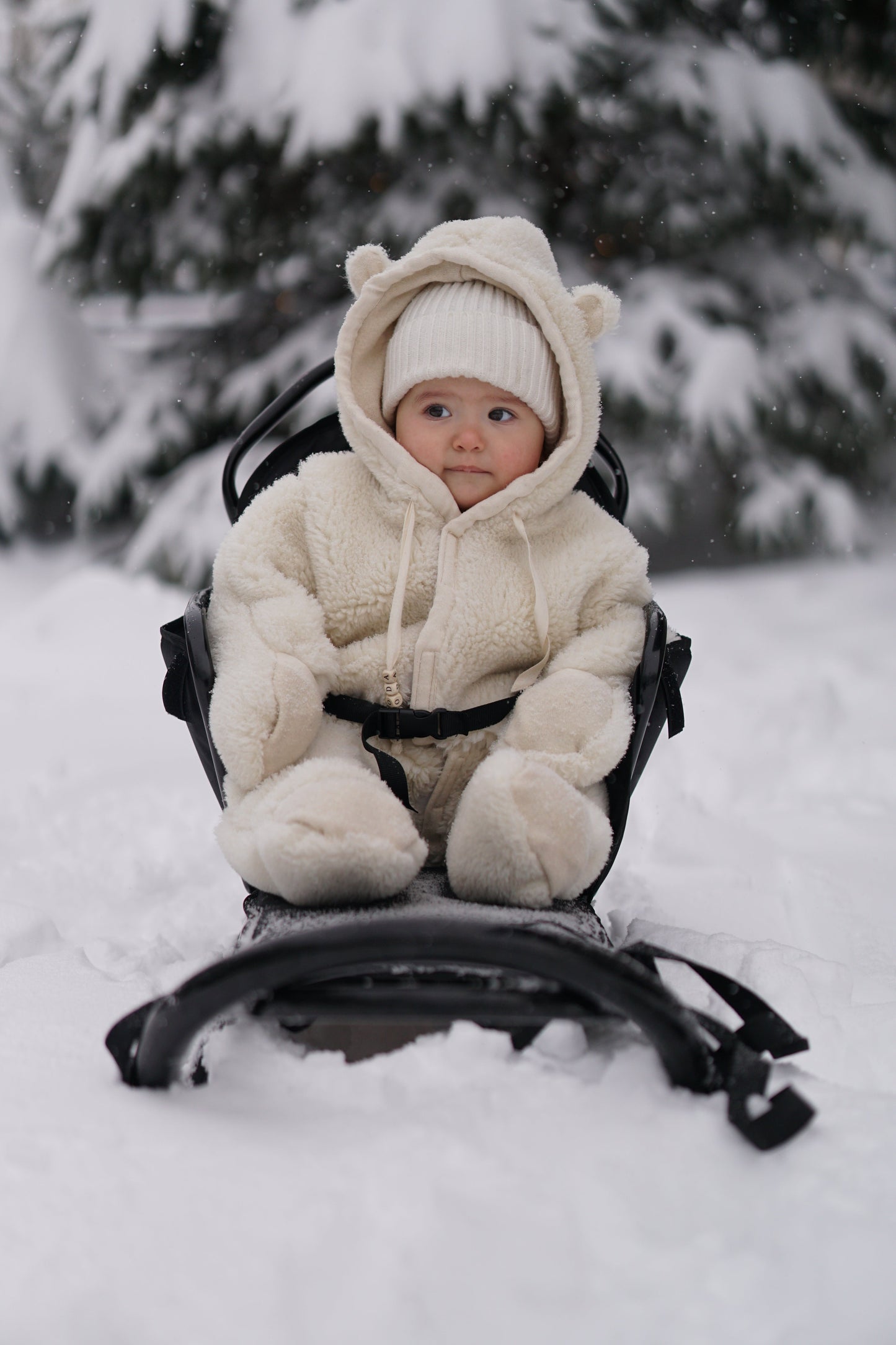 Baby/Kid Virgin Wool Overall - White-0