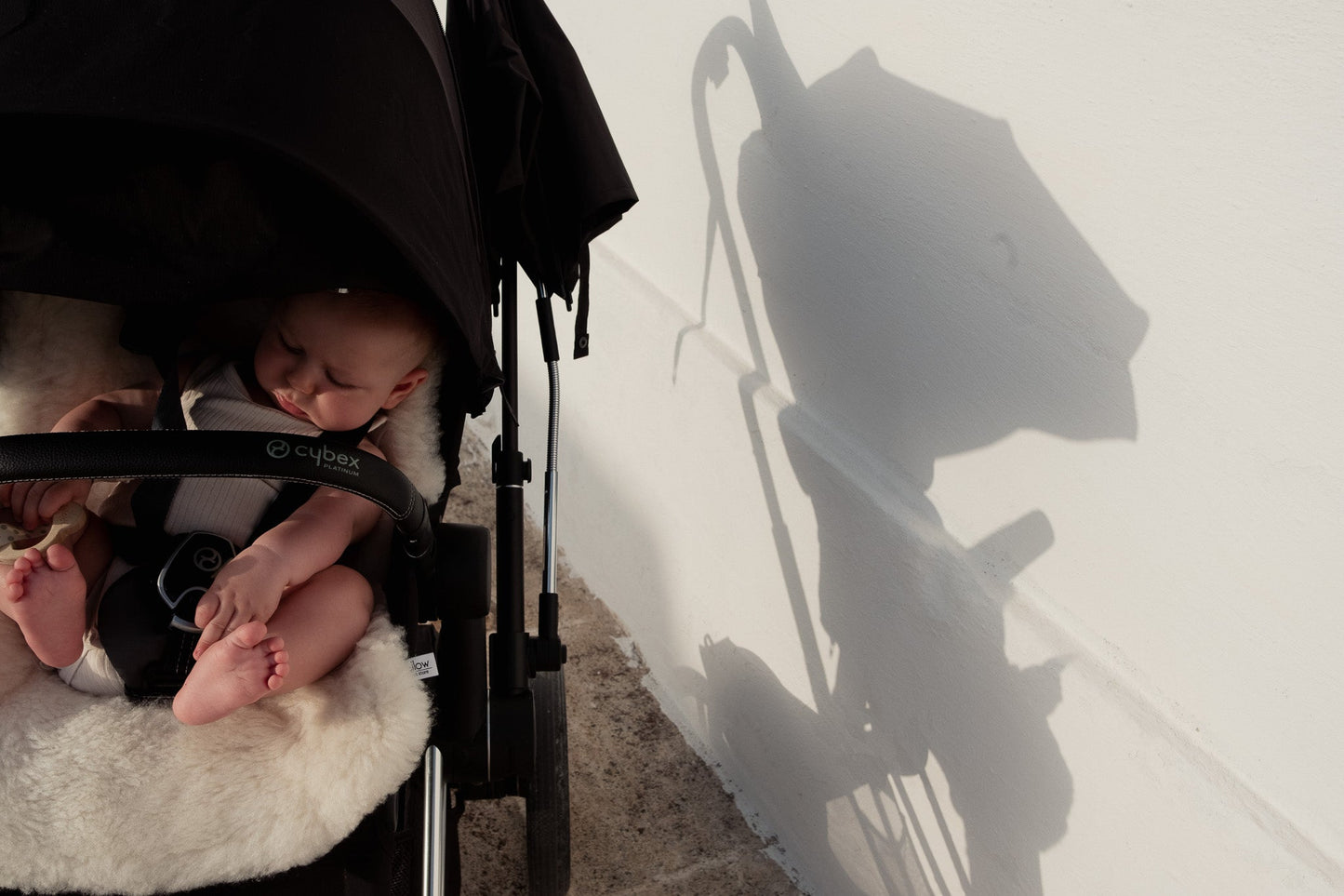 Ivory Natural Sheepskin Stroller Liner-3