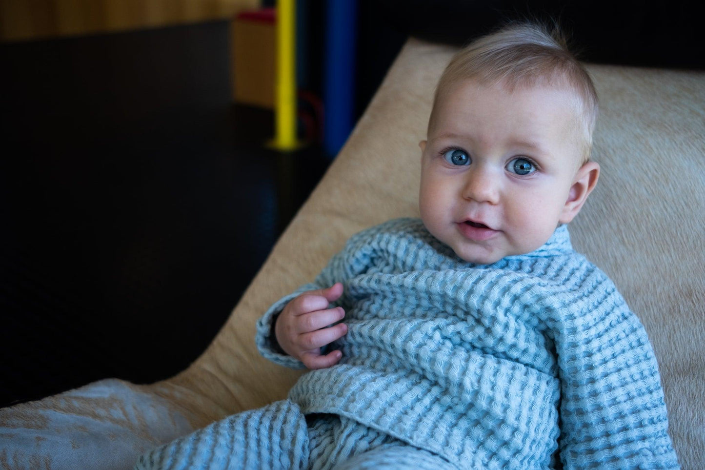 Linen Baby/Kid Clothing Set - Blue-2