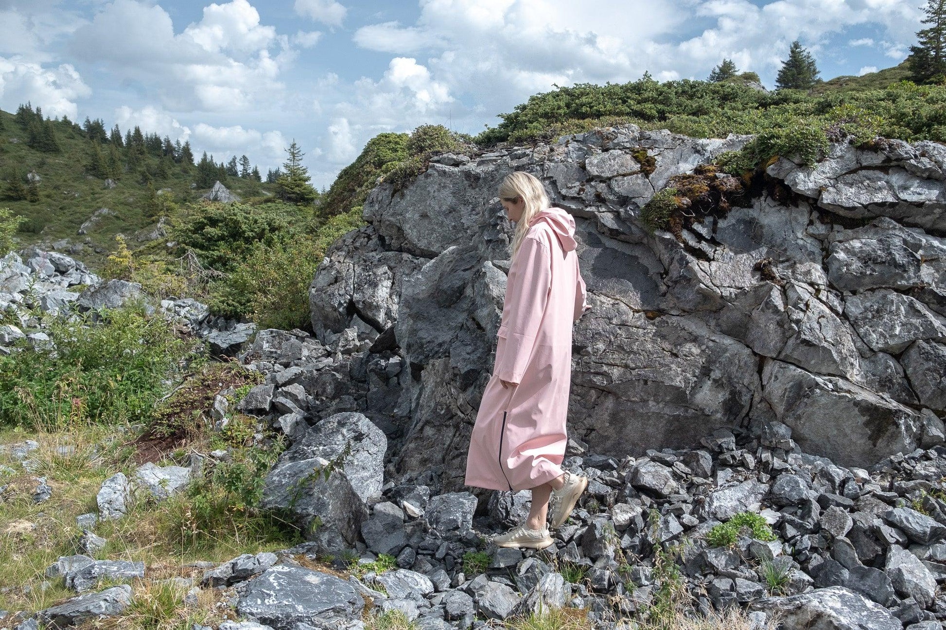 Waterproof Coat with Wool - Rosa-2