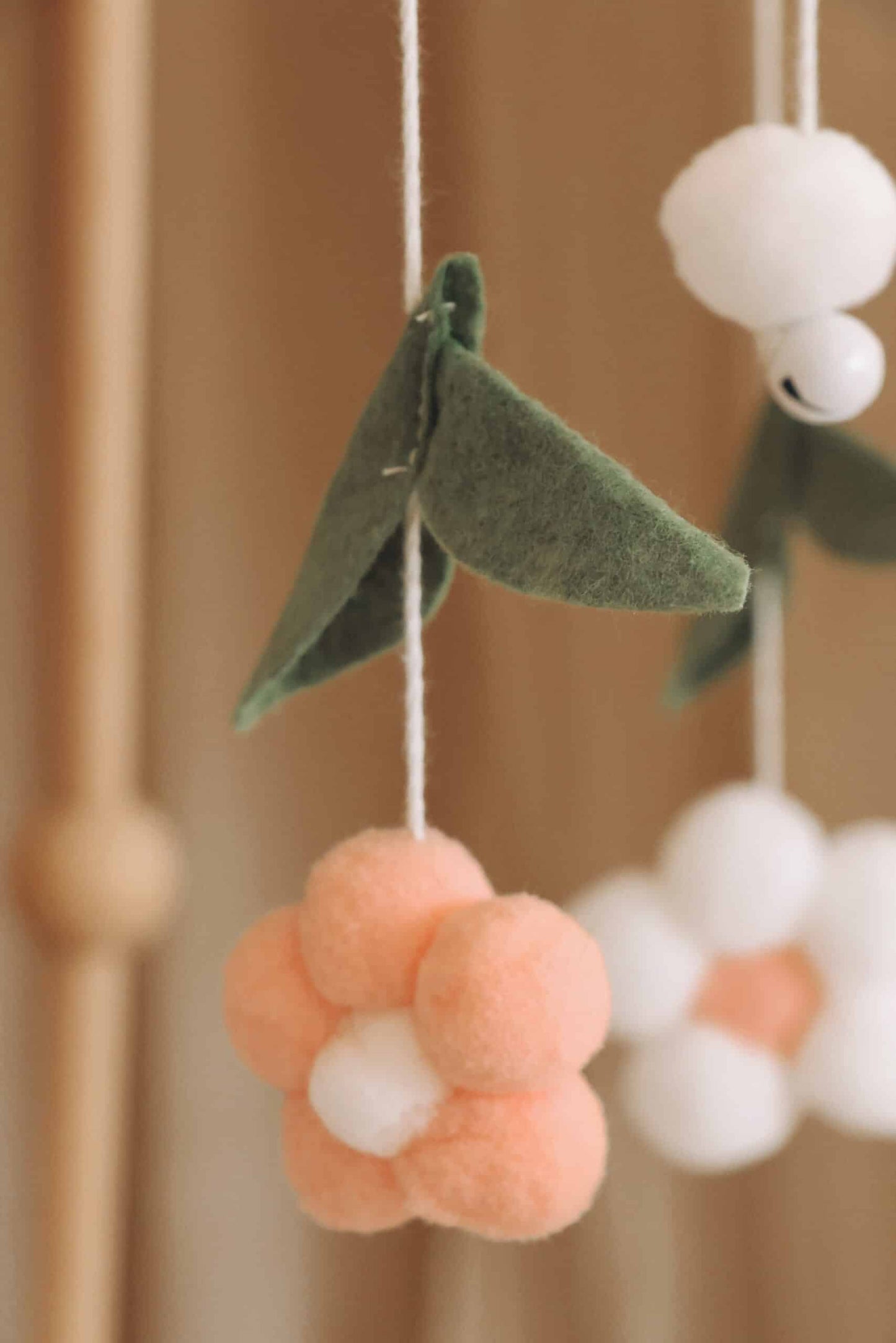 Handmade Pink Bees baby mobile