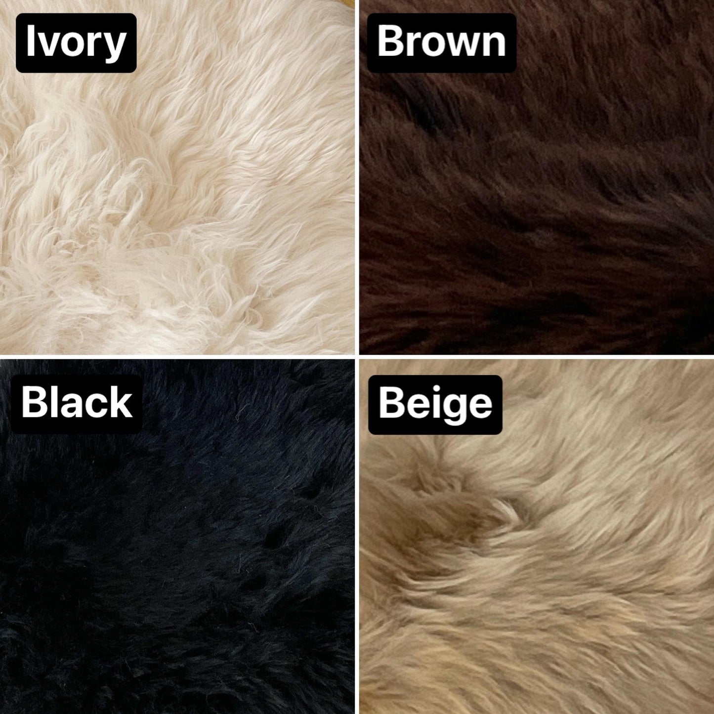 Natural Sheepskin Stool Cover-3