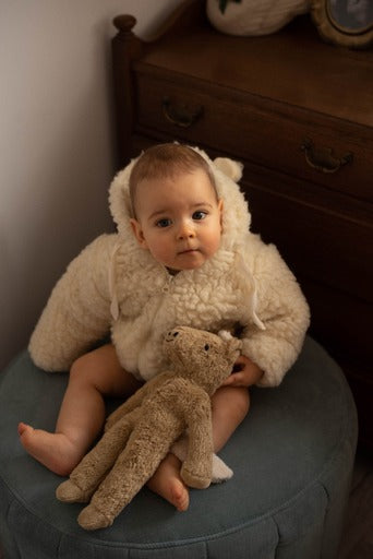 Baby/børnejakke i ren ny uld - Hvid