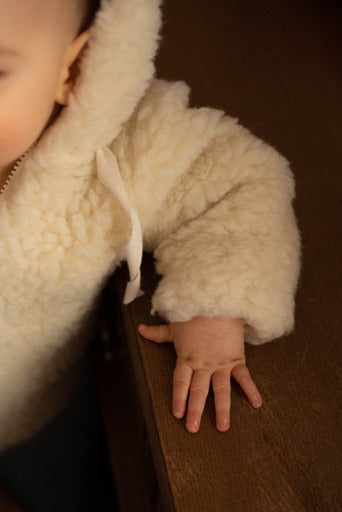 Baby/Kid Virgin Wool Jacket - White