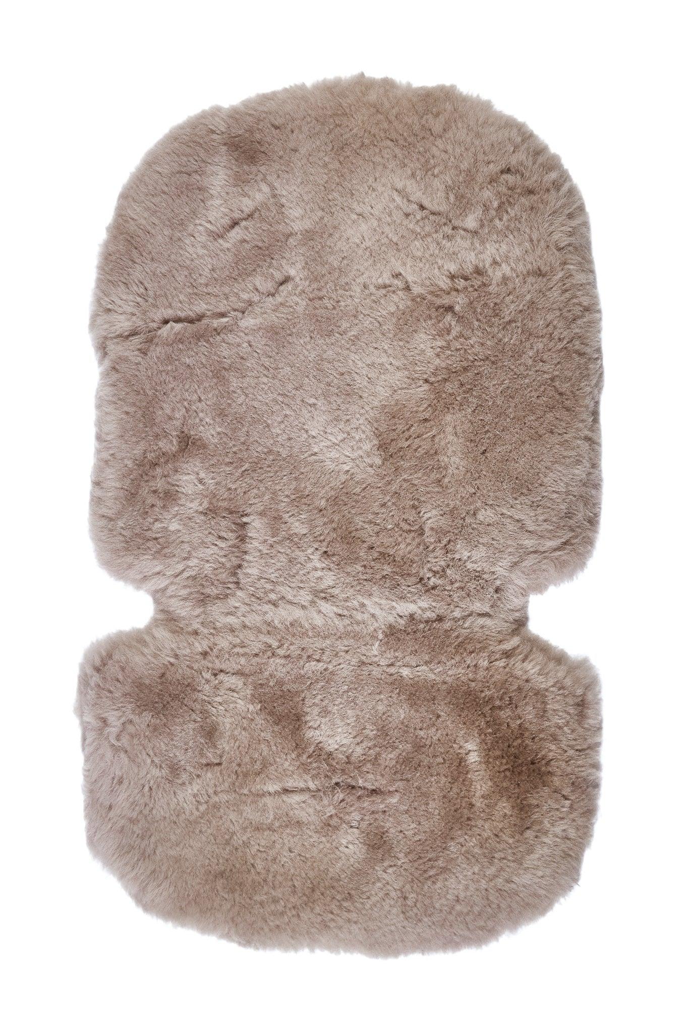 Greige Natural Sheepskin Stroller Liner-1