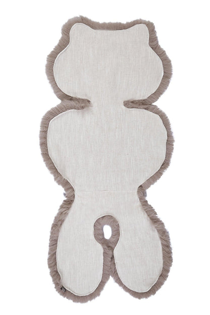 Greige Natural Sheepskin Car Seat / Stroller Liner-1