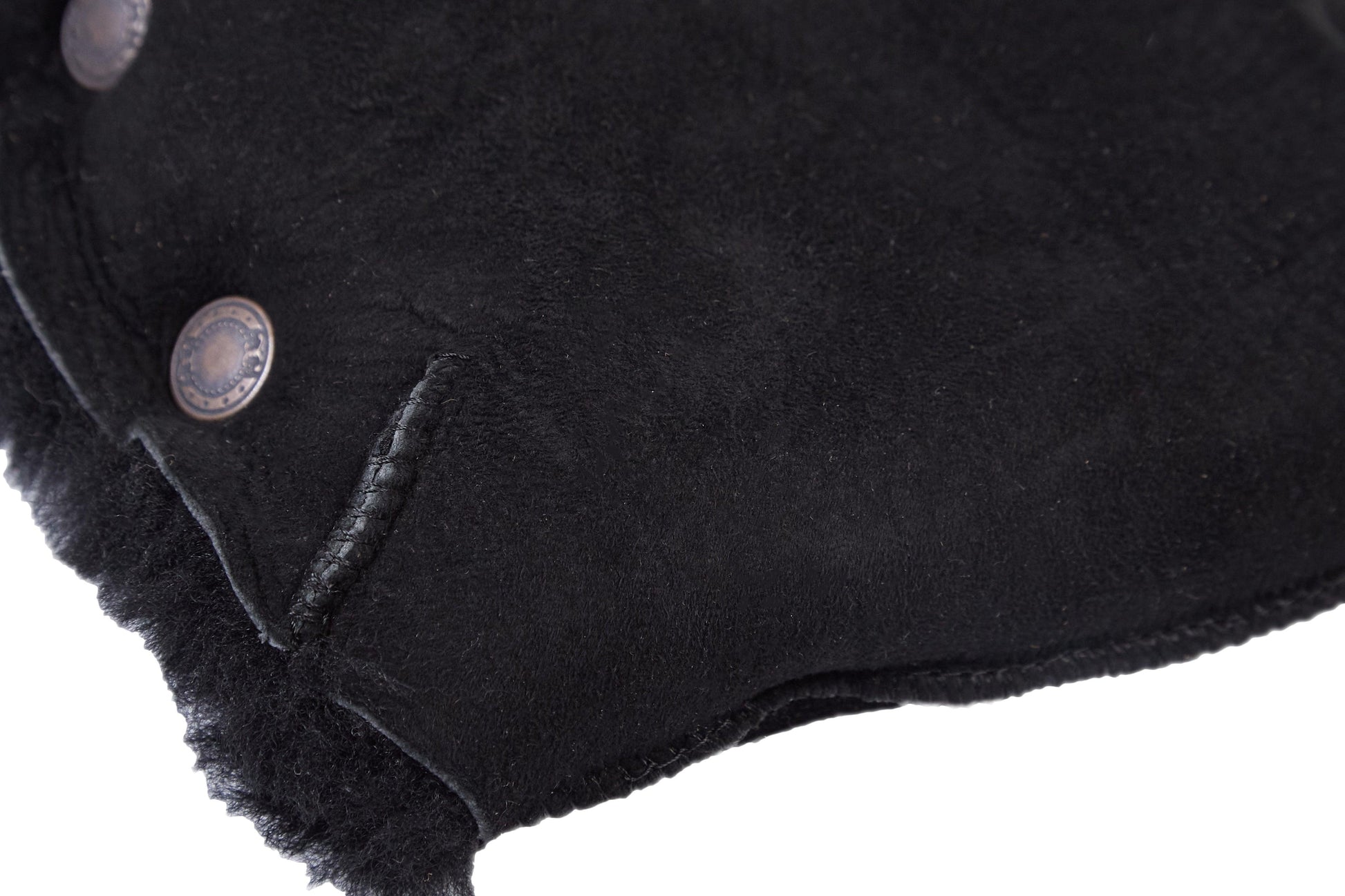 Black Natural Lambskin Stroller Hand Muffs-3