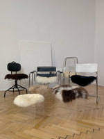 Natural Sheepskin Stool Cover-4