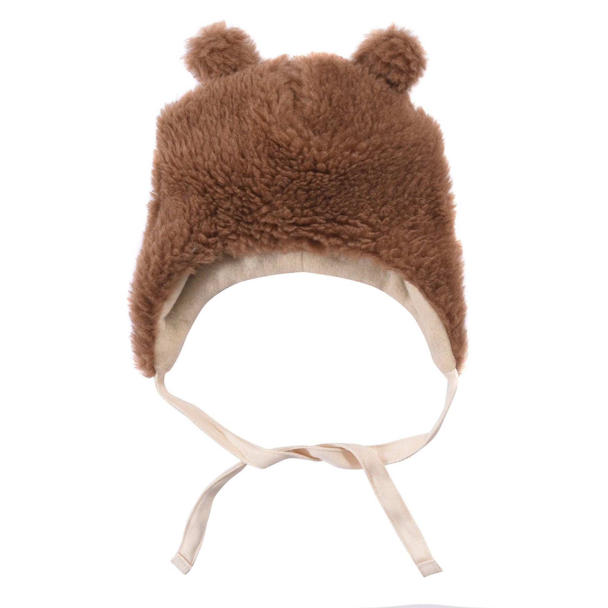 Brown Bear Woolen Baby Hat-1