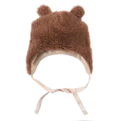 Brown Bear Woolen Baby Hat-1