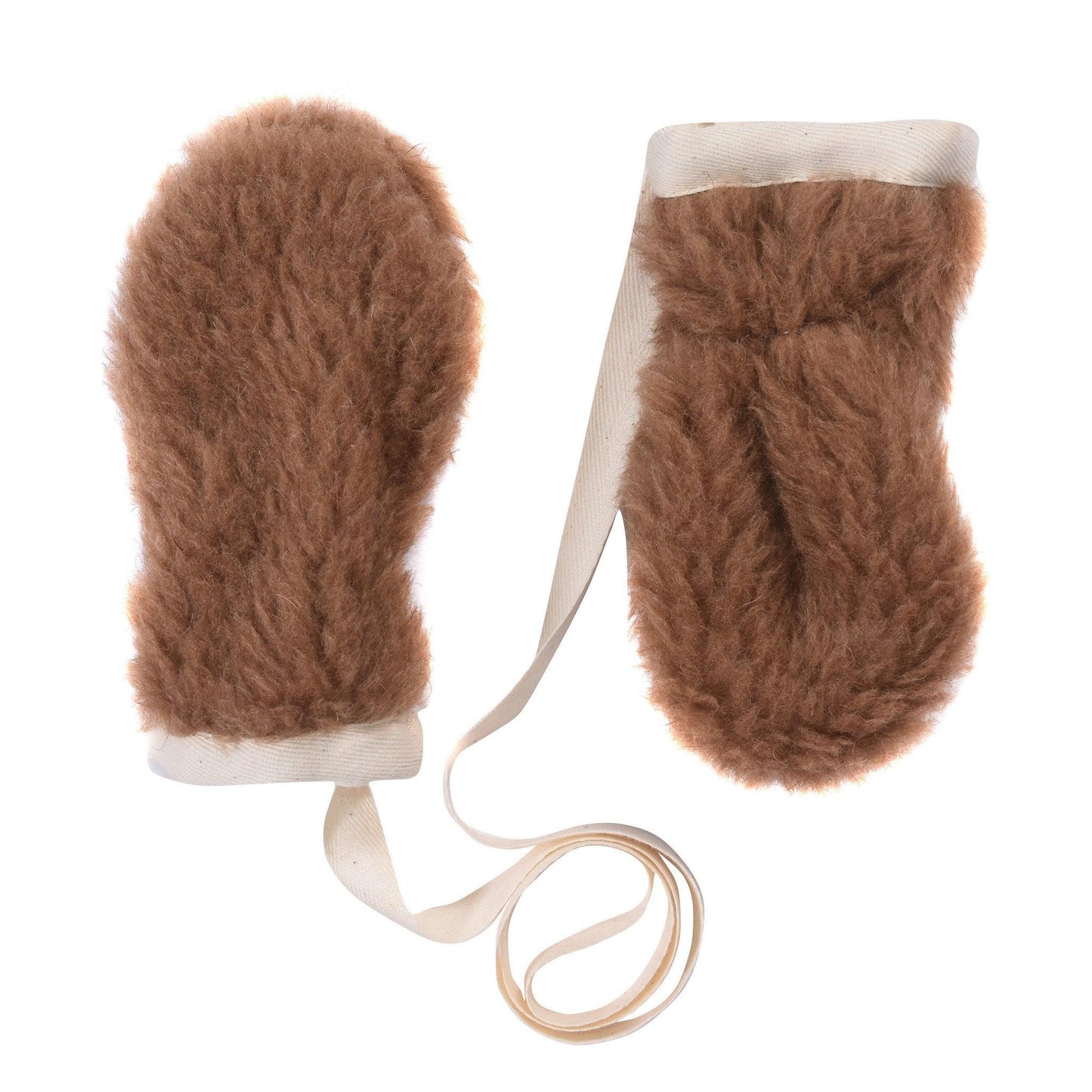 Brown Bear Woolen Baby Gloves-1