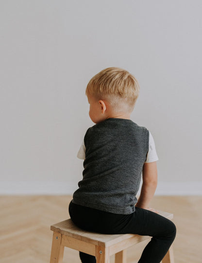 100% merino wool kids vest VILLE