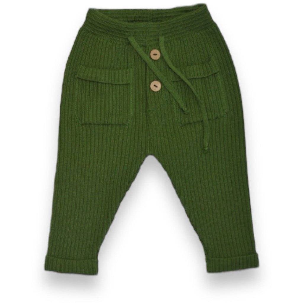 Buttery Soft Knit Pants Green-0