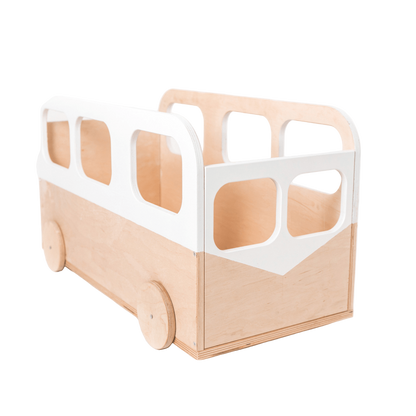 Kids Toy Storage Box on Wheels - Bus