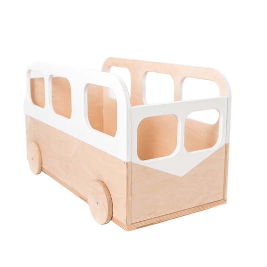 Kids Toy Storage Box on Wheels - Bus