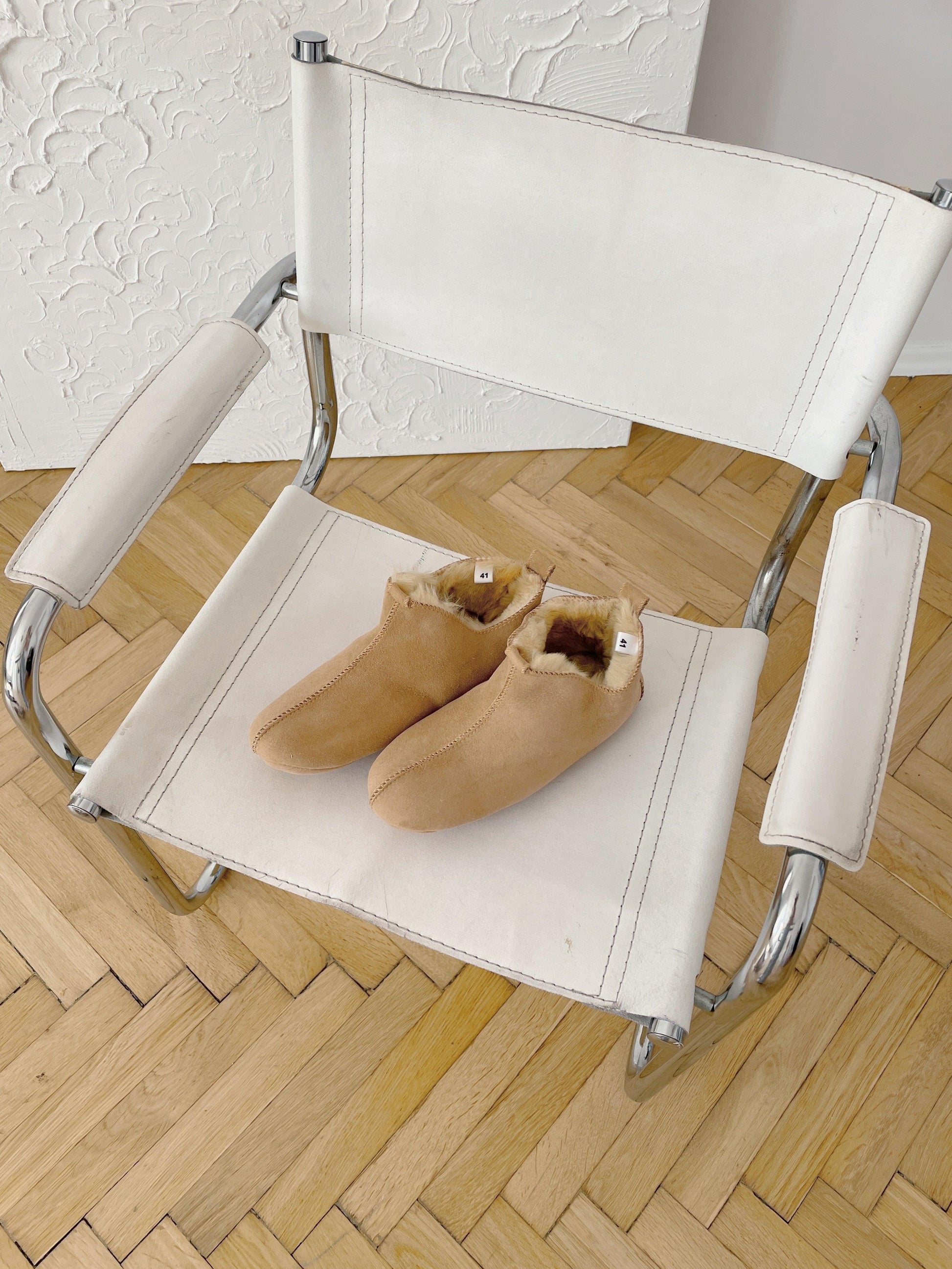 Adult Natural Sheepskin Boots - Beige-2