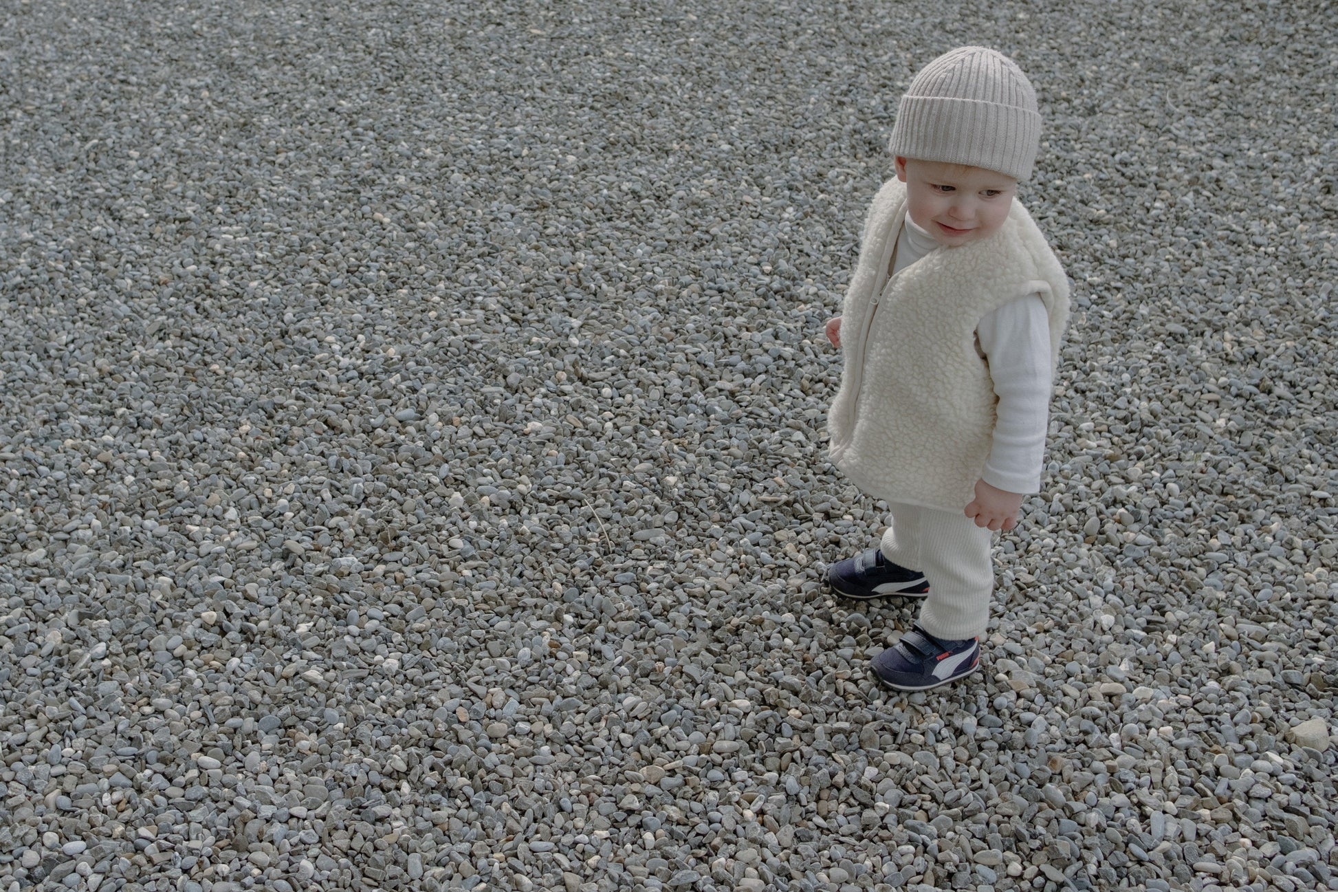 Woolen Pants with Suspenders - Cream-2