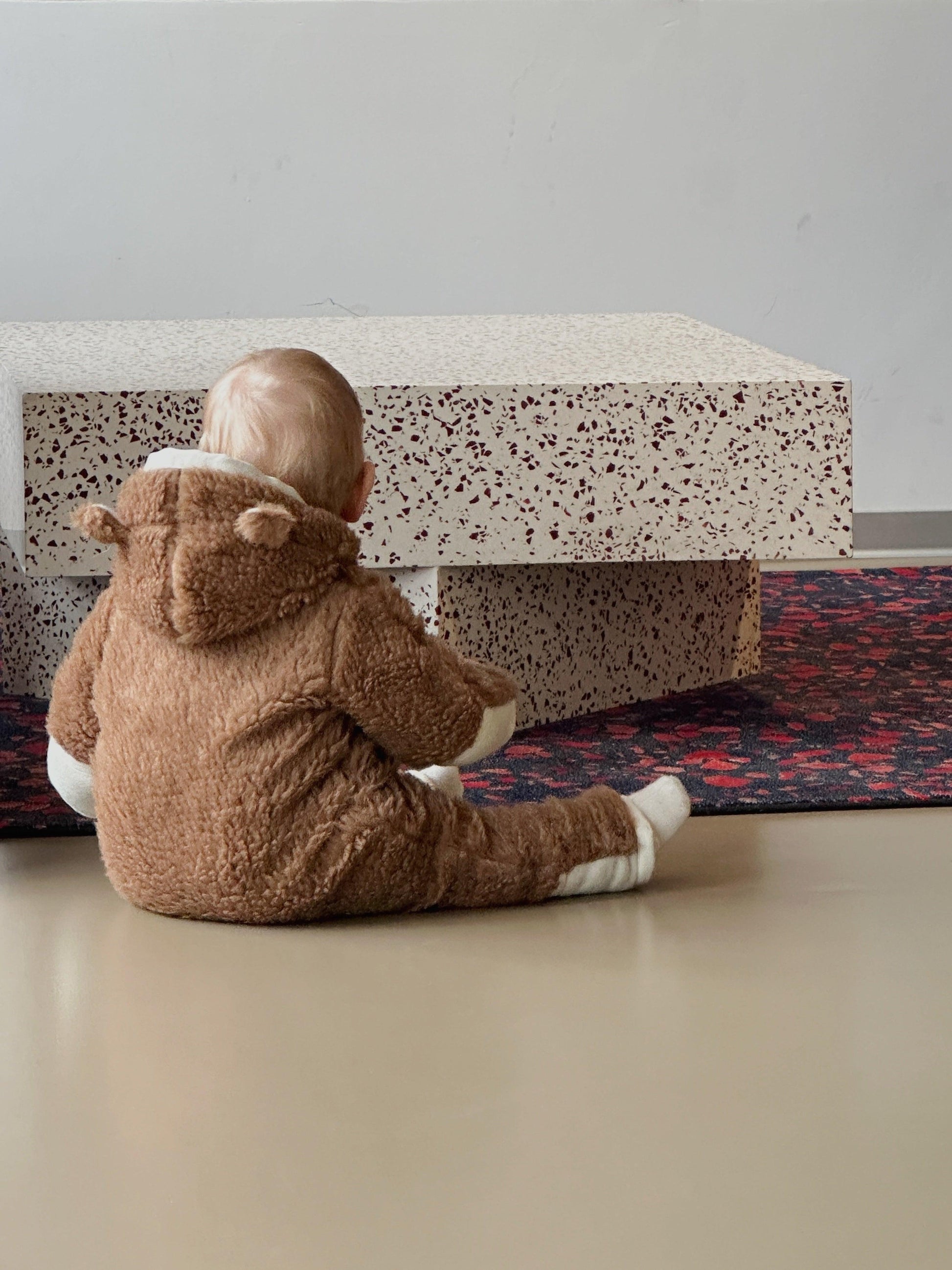 Baby/Kid Virgin Wool Overall - Brown-3