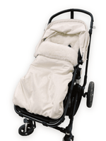 White Natural Sheepskin Stroller Sleeping Bag-1