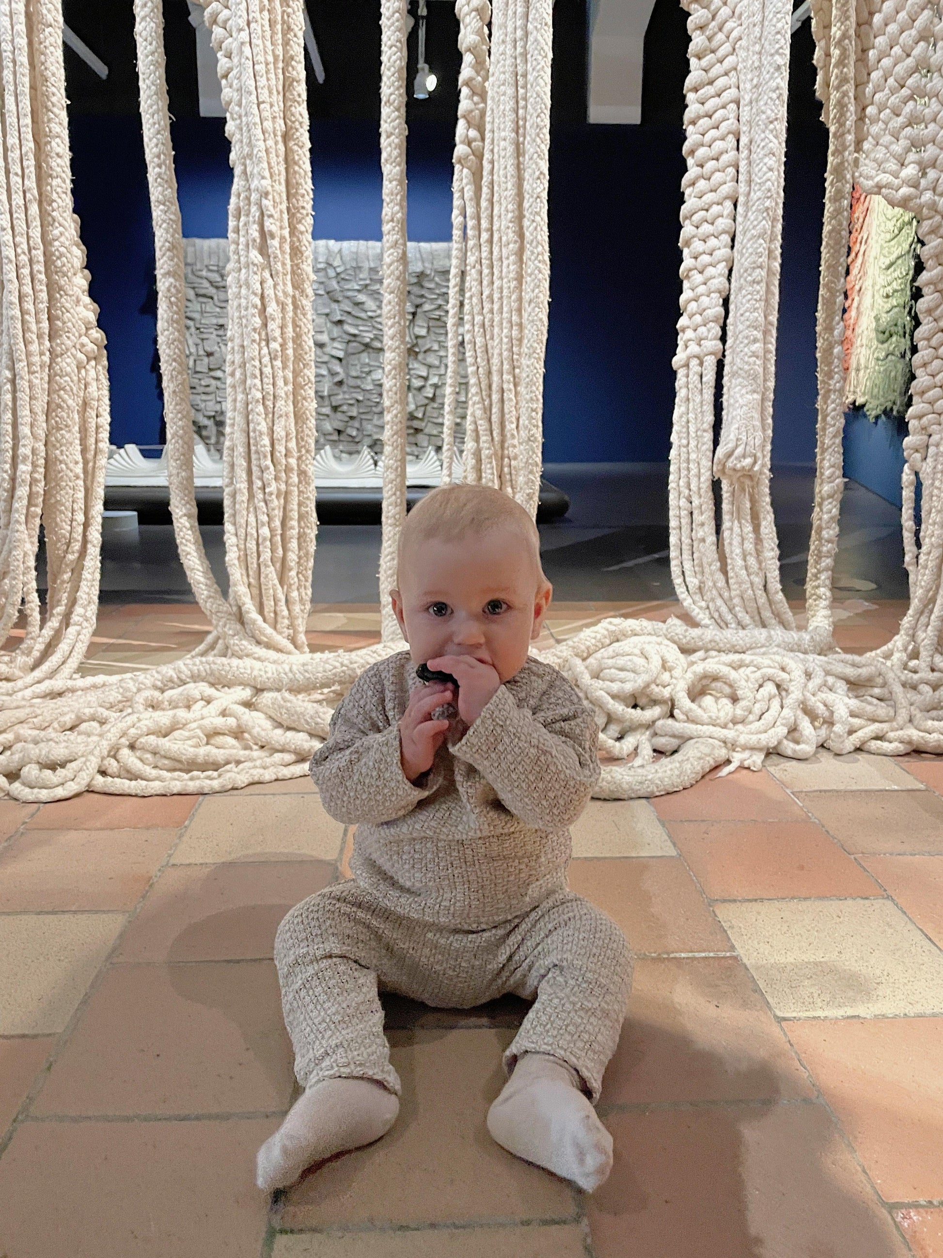 Linen Baby/Kid Clothing Set - Beige-0