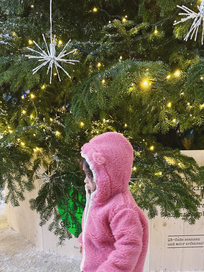 Baby/Kid Virgin Wool Overall - Pink-4