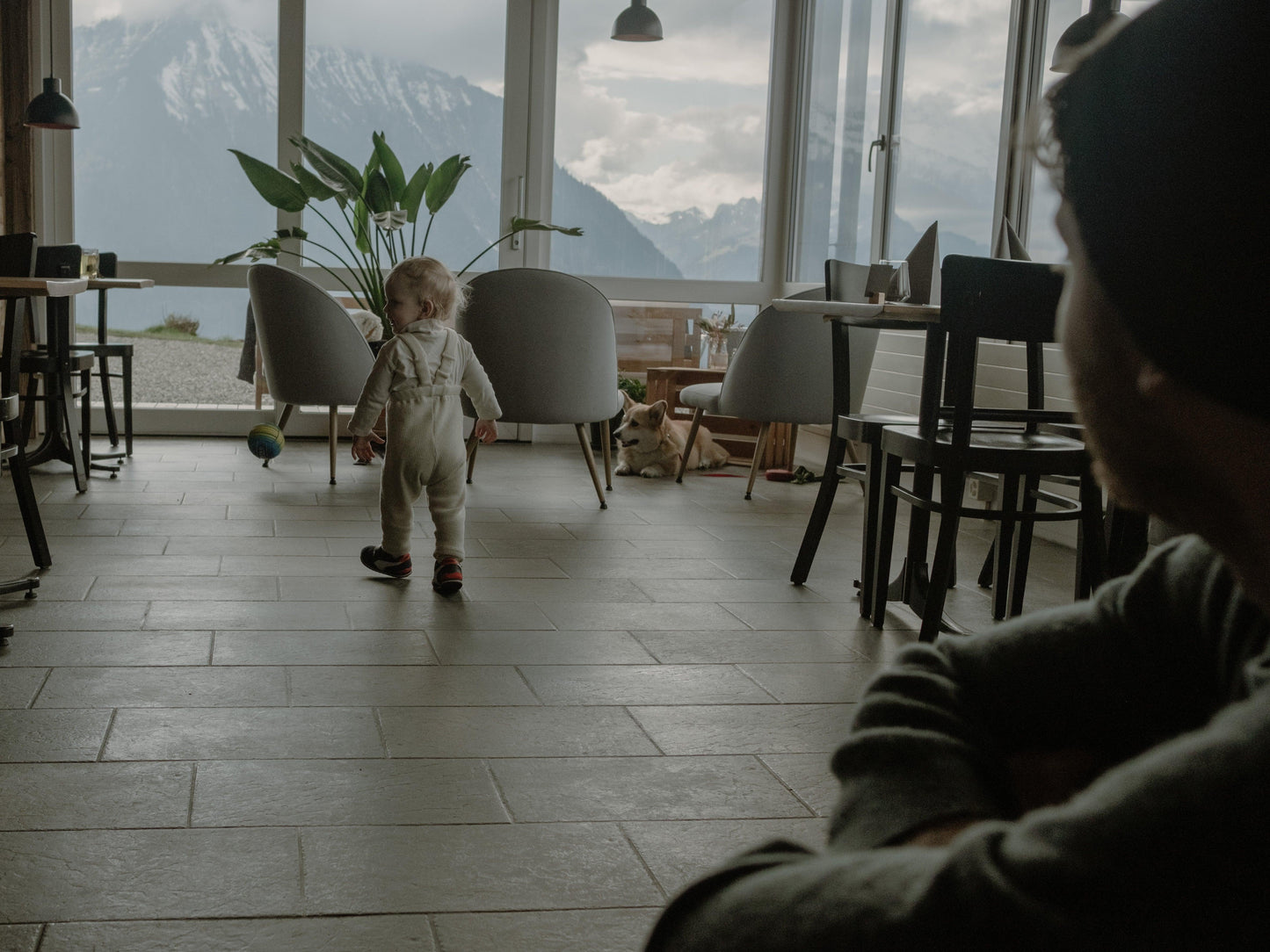 Linen Pants with Suspenders - Beige-1