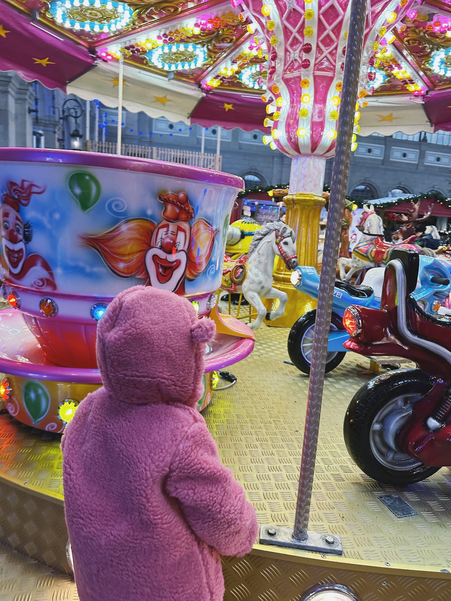 Baby/Kid Virgin Wool Overall - Pink-3