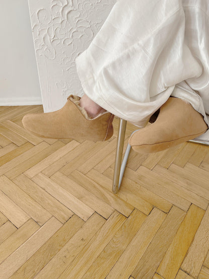 Adult Natural Sheepskin Boots - Beige-3