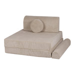 MeowBaby® Large Slimcord Premium Sofa - Ecru