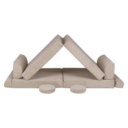 MeowBaby® Large Slimcord Premium Sofa - Ecru